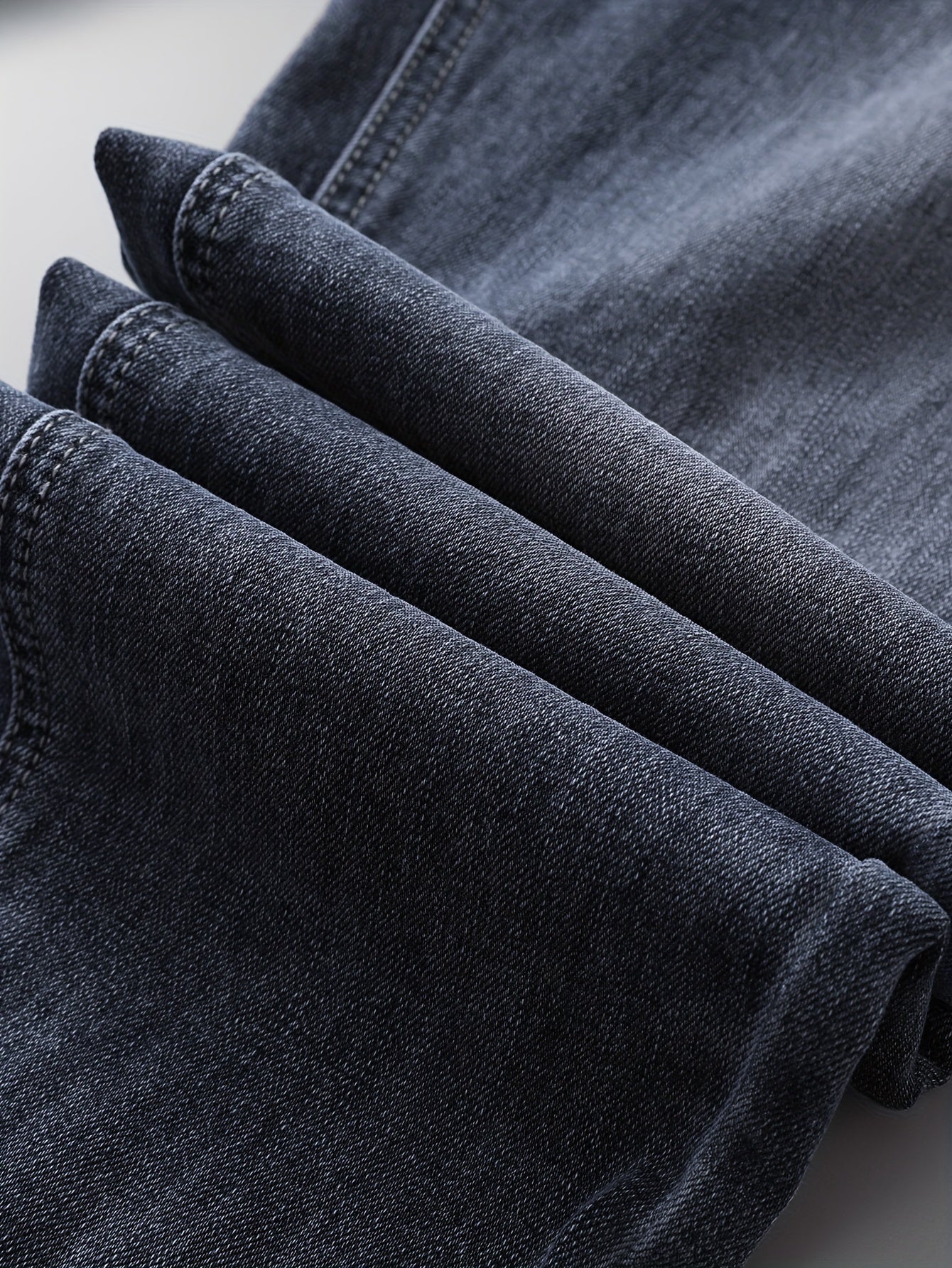 High-end Blue-gray Men's Slim-fit Skinny Stretch Jeans, New Autumn Collection, European-style Casual Long Pants for Spring and Autumn, 2023 New Model