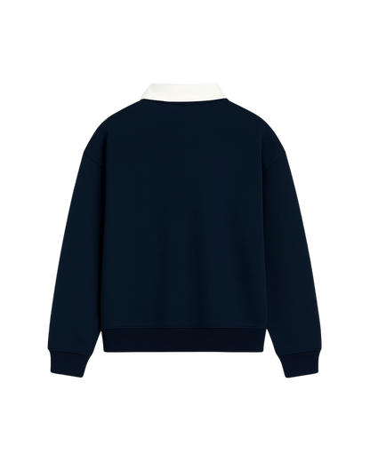 HASHWAY CLASSIC POLO SWEATSHIRT - NAVY