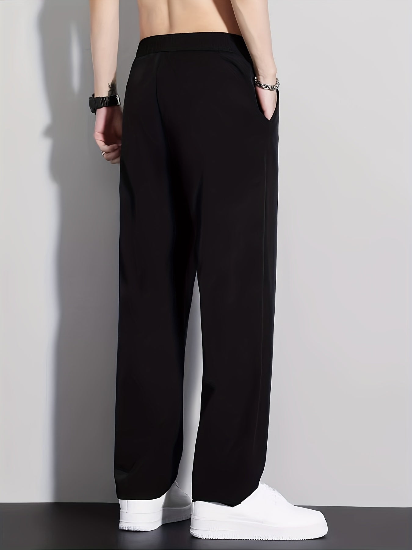 1pc Summer Quick-Dry Athletic Outdoor Casual Straight Print Long Pants