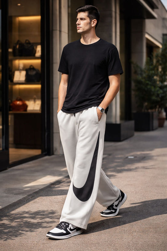 Premium Oversized Streetwear Sweatpants for Men | Wide Leg Baggy Lower Pants | Urban Casual Fashion