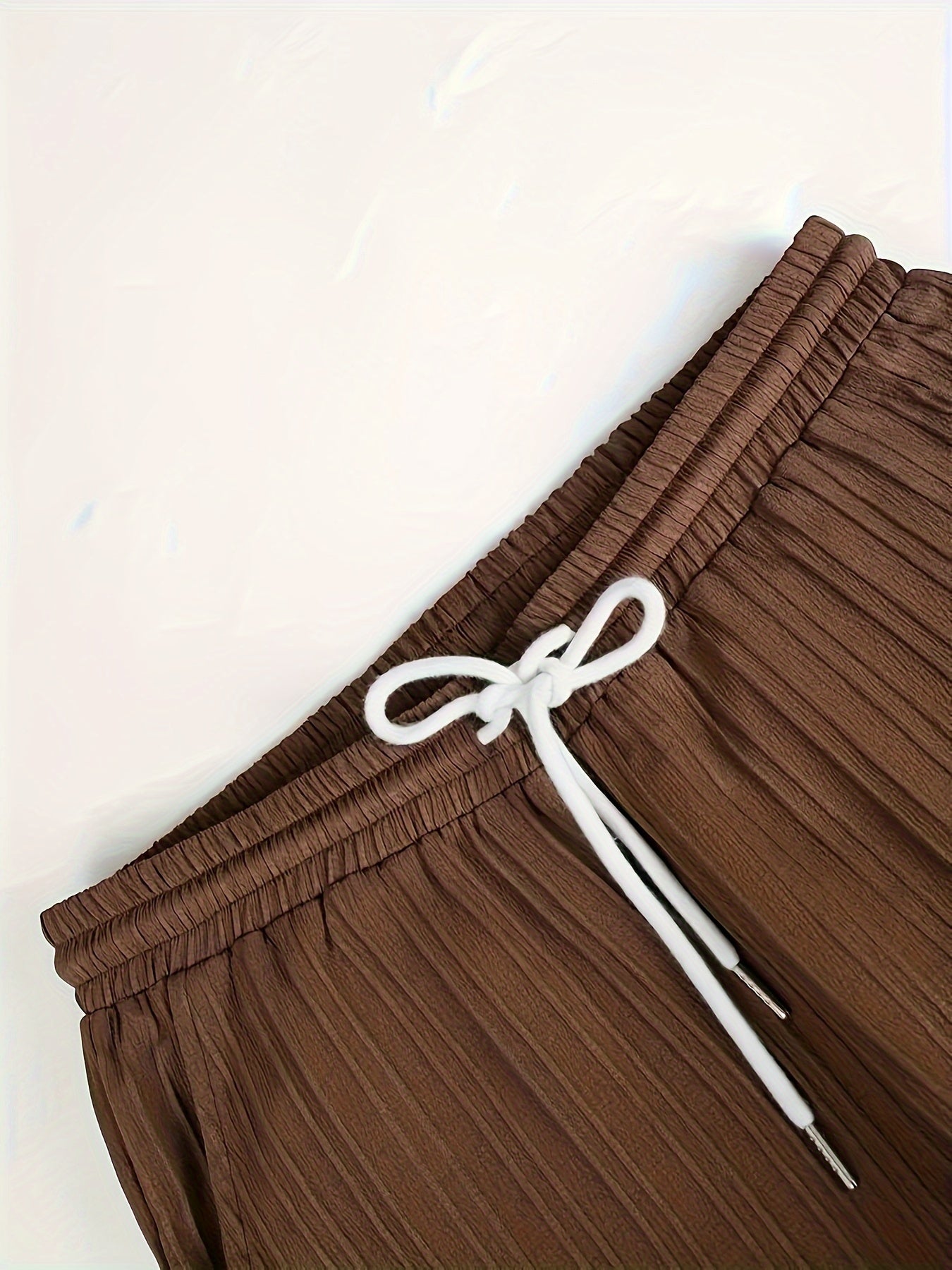 Fashionable Men's 2pcs Set - Button Striped Shirt and Comfortable Drawstring Pants - Casual Outdoor Wear