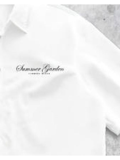 [Floral Casual Shirt] Hand-Print Short Sleeve Casual Shirt - Floral Patterns - Print Design (Not Textured) - Must-Have for Dates And Gatherings - Great Gift for Friends