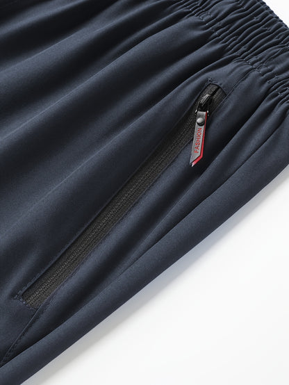 Men'S Casual Running Pants - Lightweight Quick-Dry - Casual Multi-Functional, with Zipper Details, Fashionable Print, Ideal Gift for Men, Regular Fit, Suitable for Outdoor Activities And Casual Wear, Gift Option for Holidays