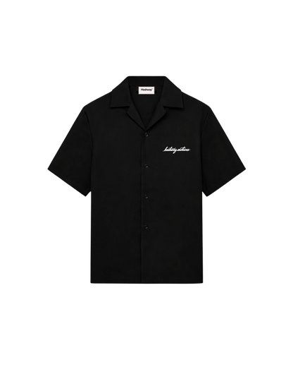 HASHWAY ARCHIVES BOWLING SHIRT - BLACK