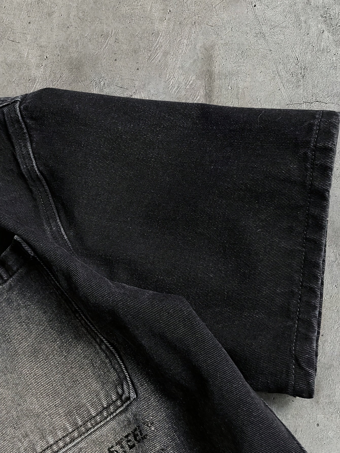 Men's Denim Shirt with Letter Print, Black, Suitable for Dates, Outings, and Festivals, Spring/Summer