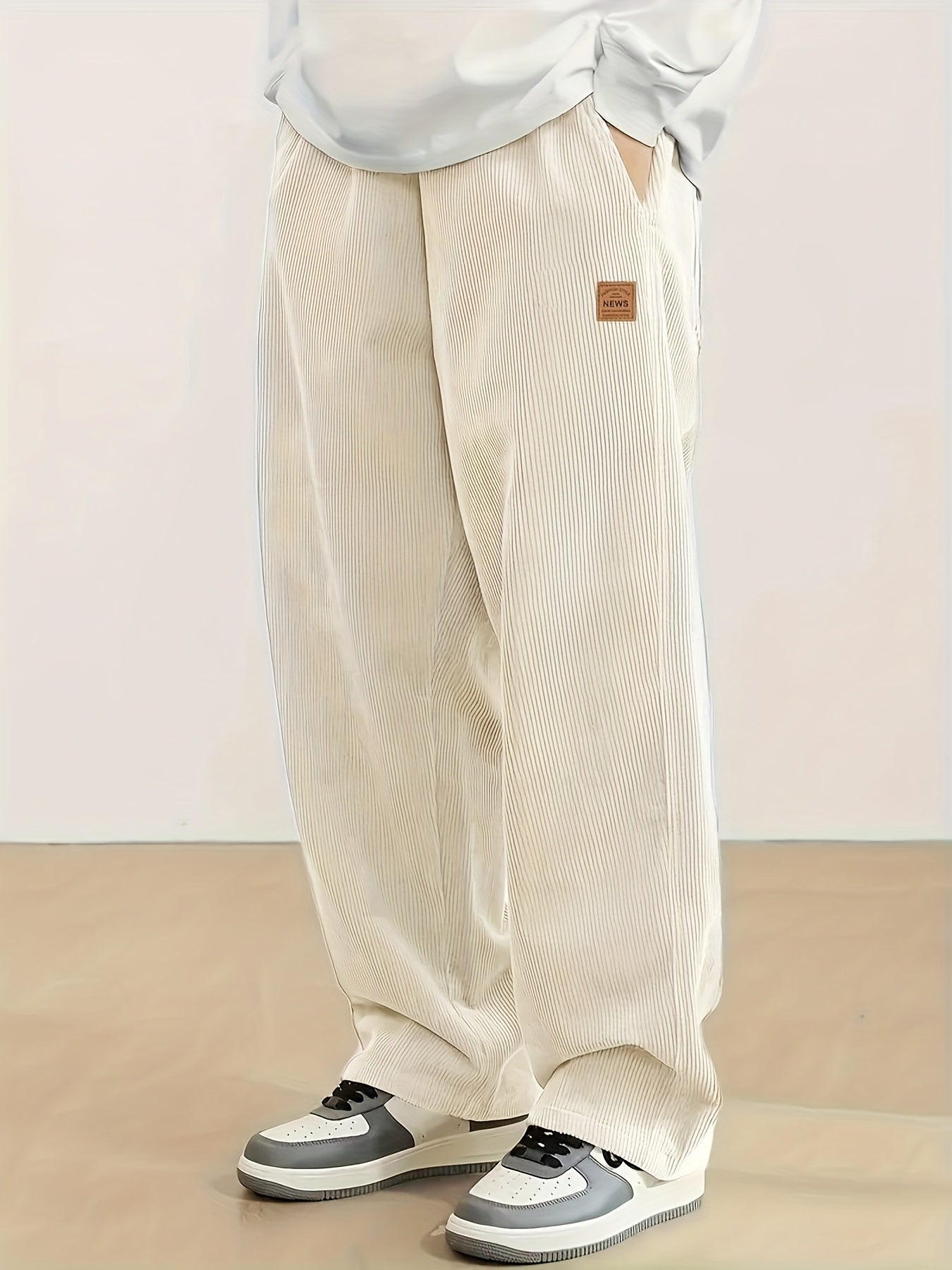 High-End Corduroy Pants for Autumn And Winter, Men'S New Straight Leg Sweatpants with Loose Drape, Wide Leg Sports And Casual Trousers for Men
