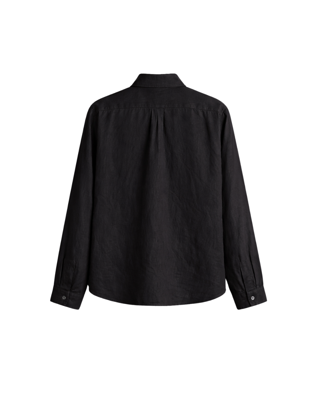 HASHWAY ARCHIVES LINEN EMBROIDERED SHIRT - BLACK