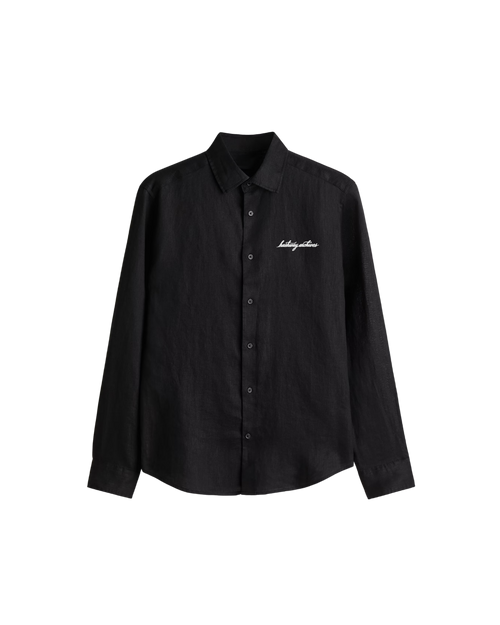 Classic Linen Shirt – Black