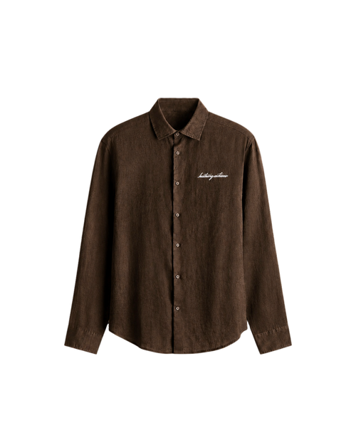 The Archives Classic Linen Shirt – Brown