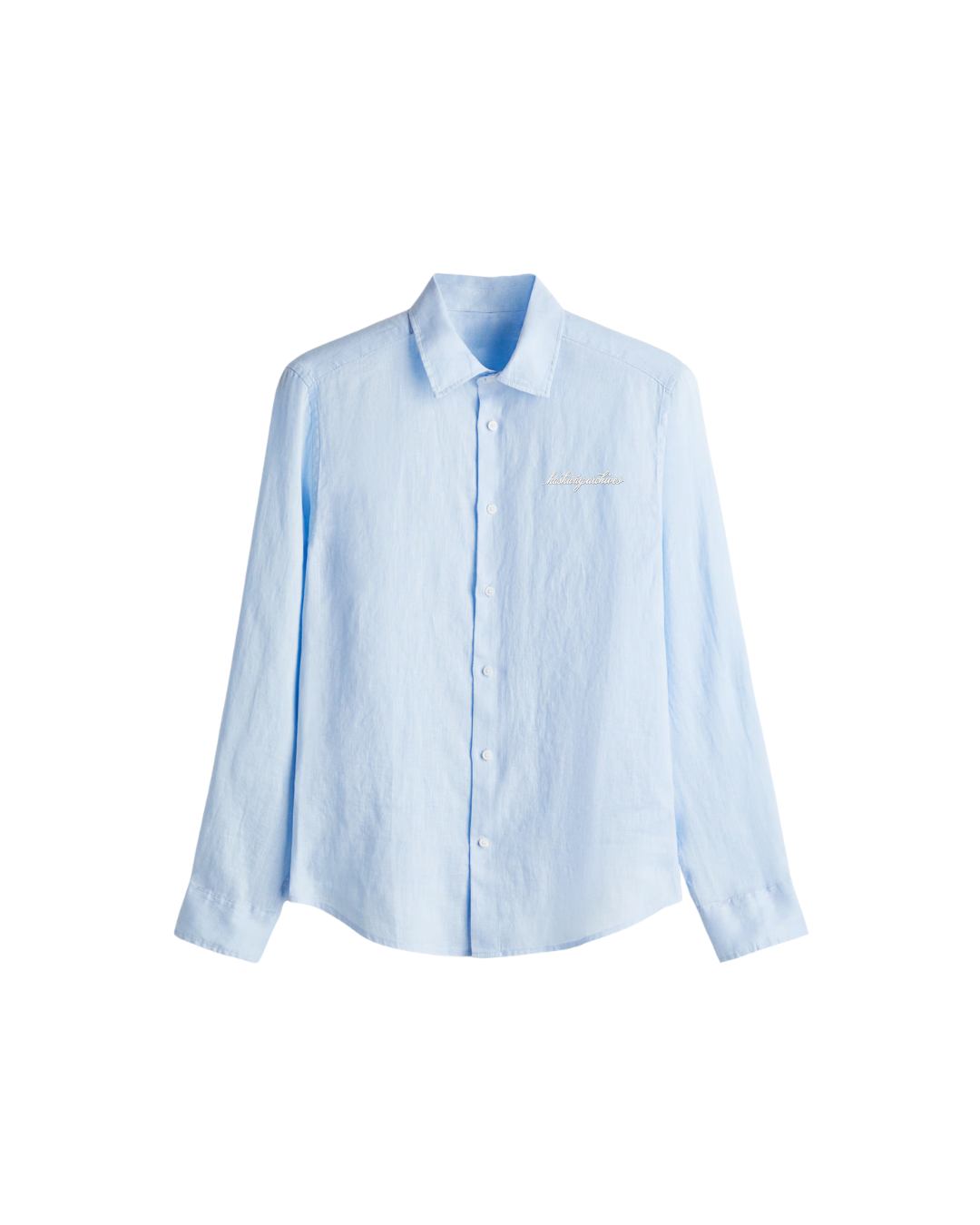 HASHWAY ARCHIVES LINEN EMBROIDERED SHIRT - SKY BLUE