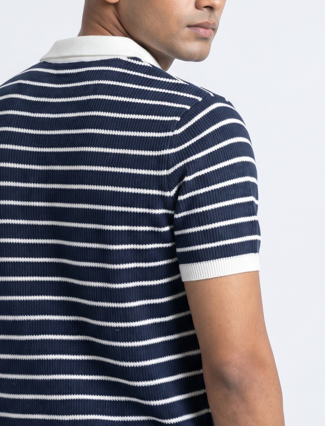 Classic Stripe Polo Knit Tee