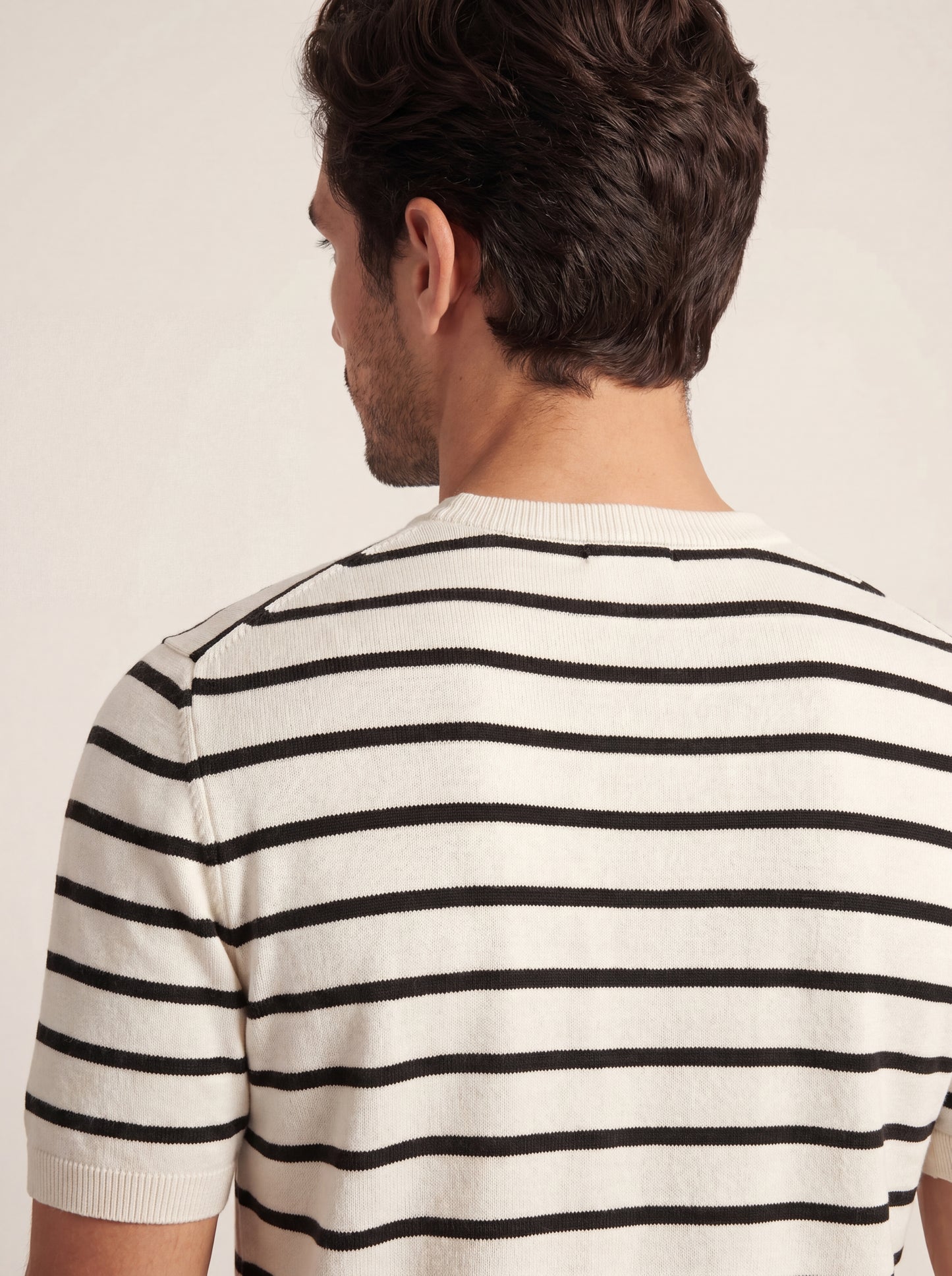 Classic Black Stripe Knit T-Shirt