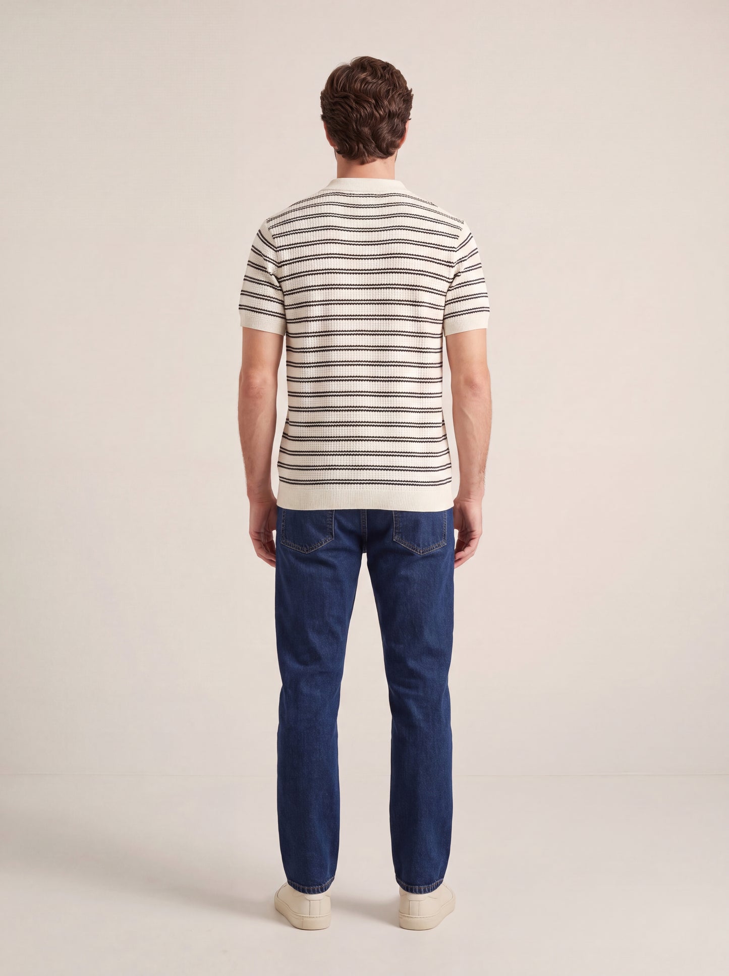 Classic Stripe Knit Polo