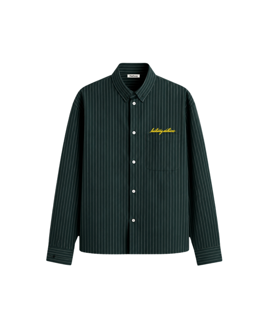 HASHWAY ARCHIVES STRIPED SHIRT- GREEN