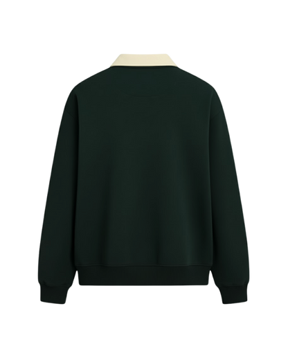 HASHWAY CLASSIC POLO SWEATSHIRT - GREEN