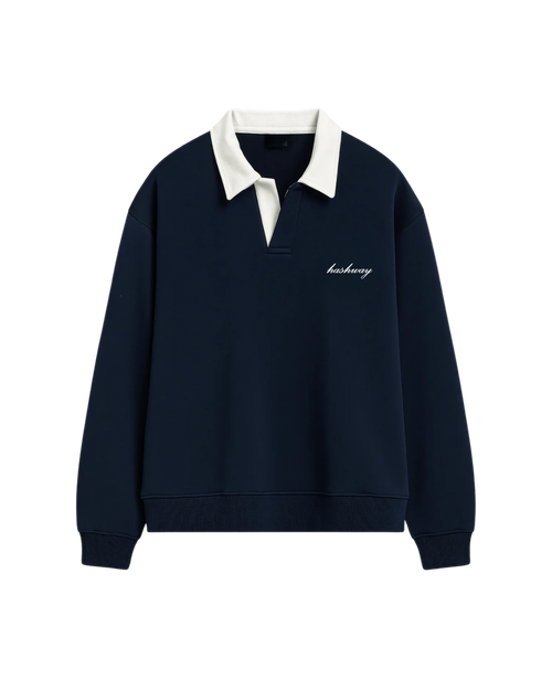 The Archives Polo Sweatshirt – Navy