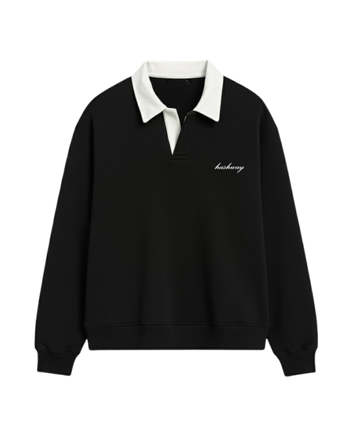 The Archives Polo Sweatshirt – Black