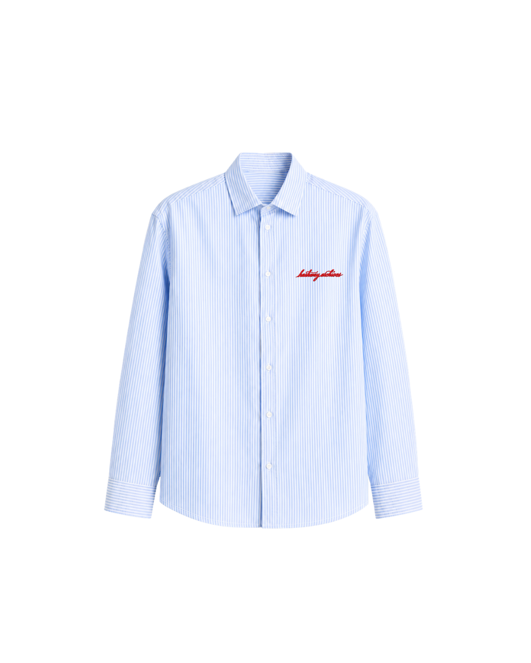 HASHWAY ARCHIVES EMBROIDERED STRIPED SHIRT - SKY BLUE